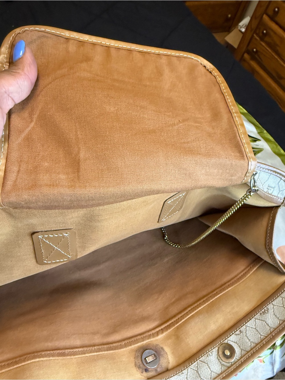 Christian Dior Vintage Monogram Canvas Shoulder Tote Bag – Made in France - Picture 7 of 15